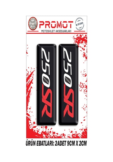 Damla Logo Cfmoto 250 Sr Ön Maşa Kabartmalı 2'li 04 Nötr