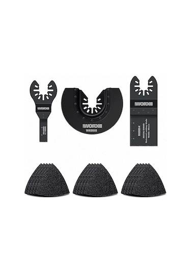 Worx Wa5099 18 Parça Universal Metal, Ahşap Kesme Ve Zımpara Kâğıdı Aksesuar Seti Fr Wa5099
