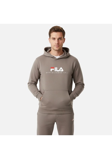 Kahverengi Fila Unısex Günlük Sweatshirt Valsera Logo Hoodie Fau0227.70008 Kahverengi