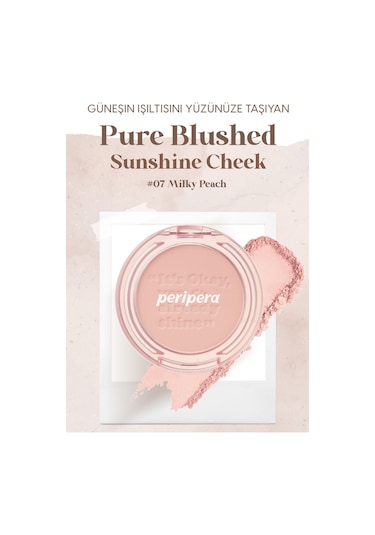 Peripera Pure Blushed Sunshine Cheek 07 Milky Peach