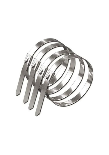 Synodicmonth 200 Adet Metal Kablo Bağları, Paslanmaz Çelik Kablo Bağları, Tel Sabitleme Tokalı Deniz Kablo Bağları, Fotovoltaik Güç Kablo Bağları