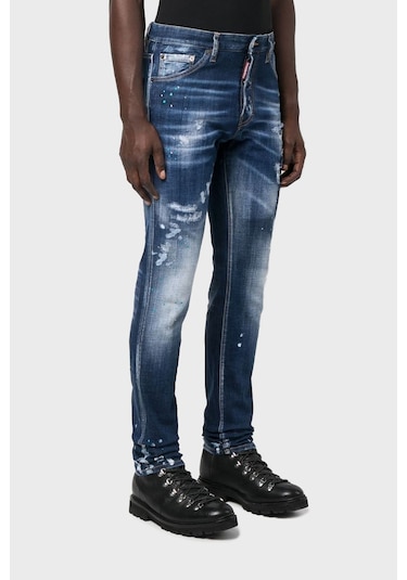 Dsquared2 Erkek Kot Pantolon S71LB1102 S30342 470 LACİVERT Lacivert