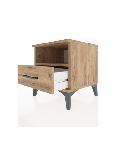 Hyperion Komodin Tek Raflı Tek Çekmeceli 44x44x48 Çam-çam Çam