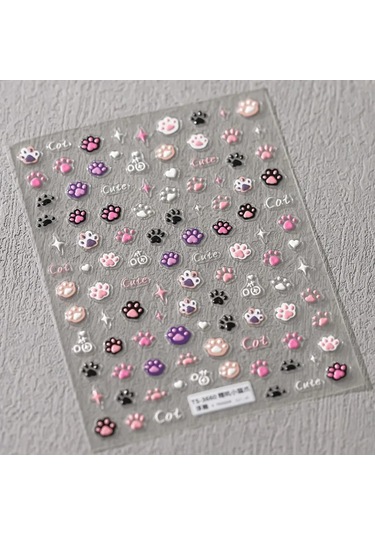 1 Adet 5d Mısır Kedi Nail Art Kawaii Çıkartmalar Bronzlaşmaya Karikatür Kedi Tasarım Kendinden Yapışkanlı Manikür Çıkartmaları Dekorasyon Aksesuarları Dıy Bej