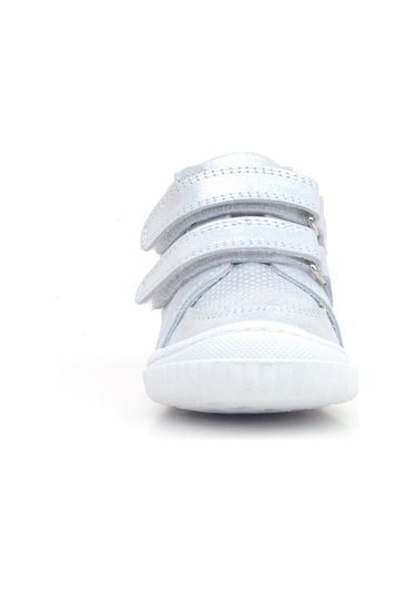 Rakerplus Raya Hakiki Deri Gümüş Simli Cırtlı Kız Bebek Bot Gümüş