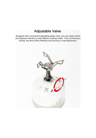 Mountainhiker-taşınabilir Kamp Sobası Sırt Çantasıyla Seyahat Gazları,y28626 Gri