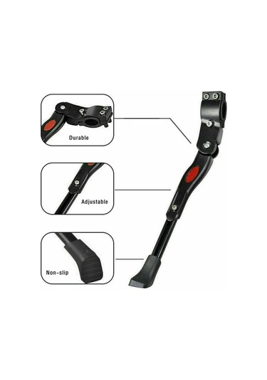 Pazly White Heavy Duty Adjustable Mountain Bike Bicycle Rim Spoke Side Rear Kick Stand White Beyaz