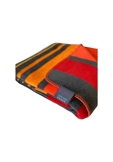 İyi Geceler İstanbul Çift Kişilik Battaniye In Line -Kırmızı