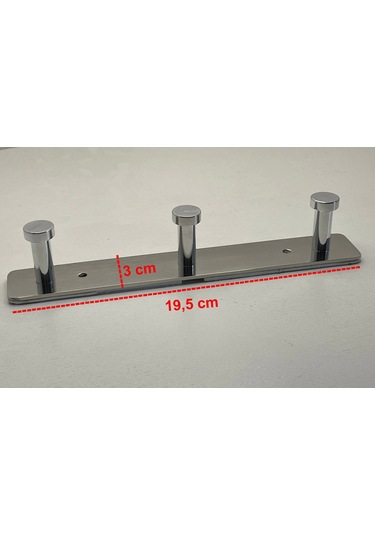 Askılık Yapışkanlı Ve Vidalı Mantar Üçlü Krom Çok Renkli