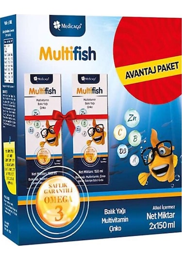Medicago Multifish Şurup 2 x 150 ML