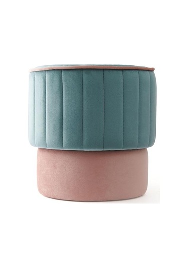 Just Home Rose Puf - Turkuaz / Pembe Turkuaz / Pembe