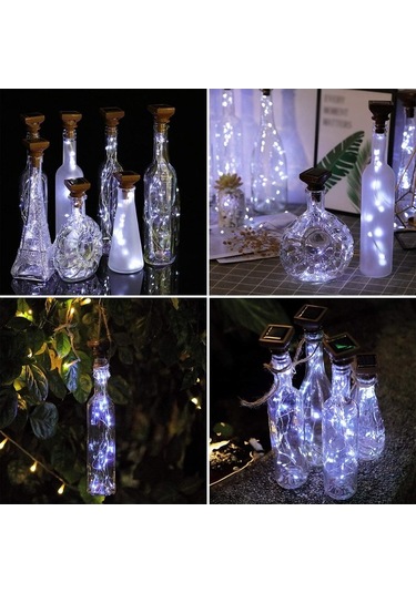 Pazly Güneş Enerjili 20 Led Şişe Dekoratif Işık Zinciri - 2 Metre