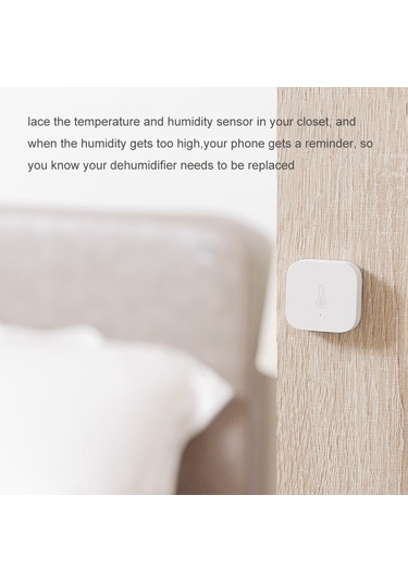 Singree Akıllı Ev Otomasyonu İçin Aqara Kablosuz Sıcaklık Ve Nem Sensörü - Gerçek Zamanlı Takip Beyaz