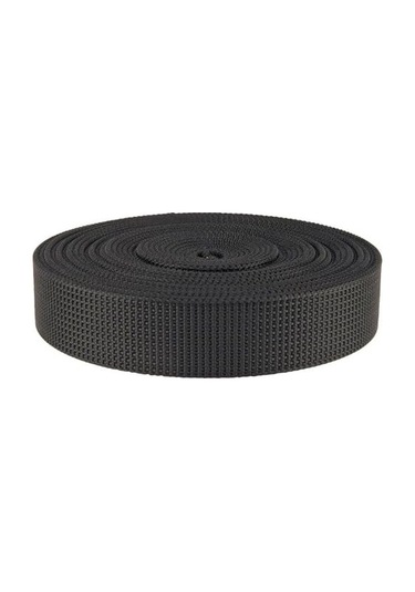 1 1/2 İnç Siyah Tüplü Veya Görev Kemeri Dokuma, 10 Metre