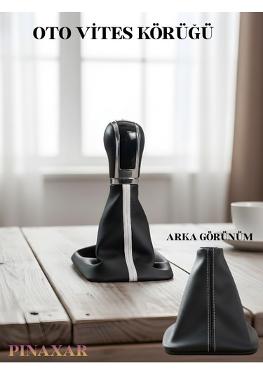 Suzuki Splash Siyah Deri Prime Tasarım Beyaz Şerit Spor Dikiş Vites Körüğü