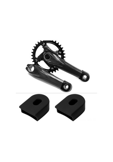 Geeroyoo Rısk Marka Silikon Bicycle Krank Koruması, Yumuşak Ve Esnek, Farklı Markalara Uyumlu, 5 Çift/poşet, Montaj Kolay, Karbon Siyah Siyah