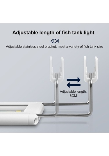 Besthome1 40cm Led Akvaryum Lambası, Renkli Ayarlanabilir Işık, Bitki Ve Alga Için, Kolay Montaj, 5w Enerji Tasarruflu Diğer