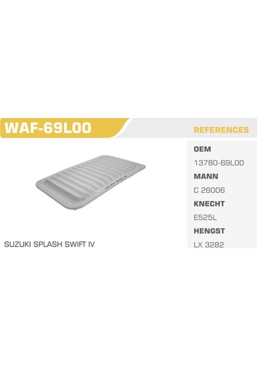 WINKEL WAF-69L00 Hava Filtresi Agila 10- 1.2 / Swift 10-