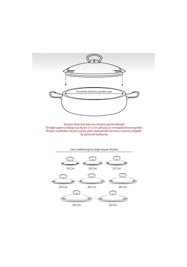 Karaca Kulp + 22 Cm Tencere Sahan Tava Cam Kapağı