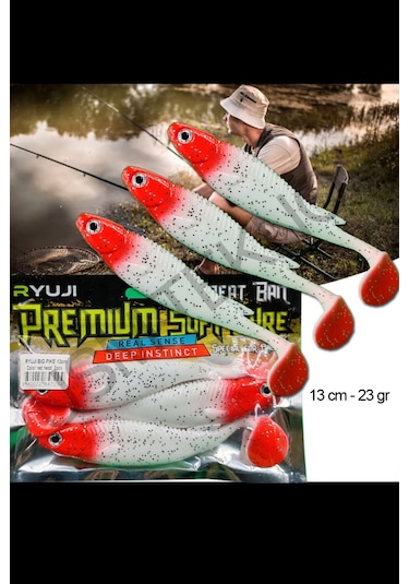 Slikon Yem Turna Silikon Sasi Yem 3lü Set 13cm 24gr Yeşil