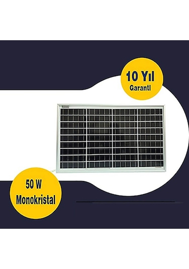 Gesper 50 Watt Kablolu 36 Hücre 12v Monokristal Güneş Paneli