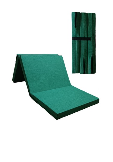 Katlanır Yer Yatağı Tek Kişilik Sünger Katlanır Yatak 80x180 Cm 8 Cm Gri Kalın Sünger Yeşil 80 x 180 x 8 CM