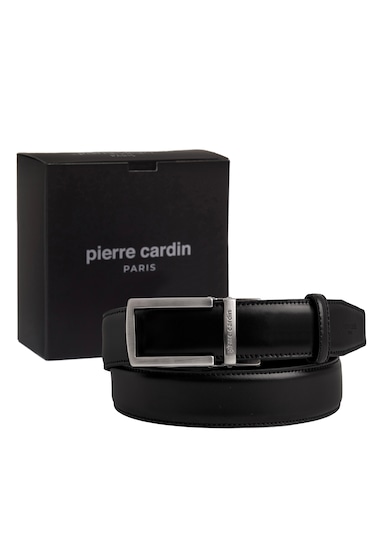 Pierre Cardin Deri Otomatik Tokalı Erkek Kemeri En 3,5 Cm Pcotm01 Siyah