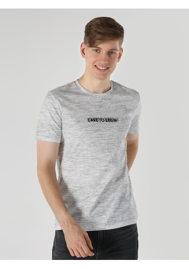 Colin'S Regular Fit Baskılı Gri Erkek Kısa Kol Tişört Cl1064661_Q1.V1_Mga Colin'S Regular Fit Baskılı Gri Erkek Kısa Kol Tişört Cl1064661_Q1.V1_Mga