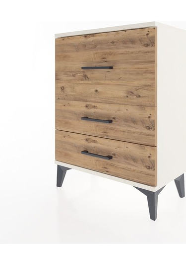 Arges Komodin Tek Raflı 2 Çekmeceli 60x30x80 Aytaşı-çam Aytaşı