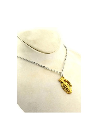El Bombası - Grenade - Kolye - Gold Görünümlü Altın