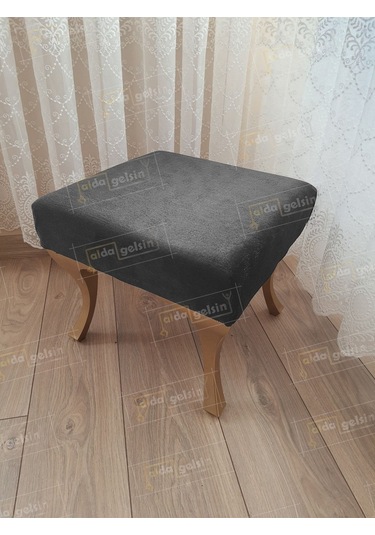 Ayak Ucu Kapı Önü Antre Düz Bench Puf Gold Ayak Gri