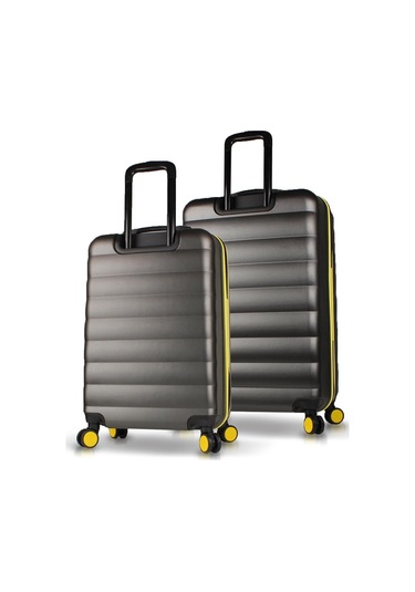 My Valice Colors Abs Orta Ve Büyük Boy Antrasit 2'li Valiz Seti Antrasit
