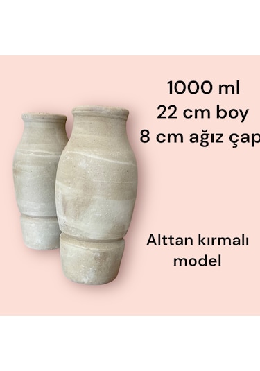 4'lü Testi Kebabı Testisi Alttan Kırmalı 22 Cm Gri