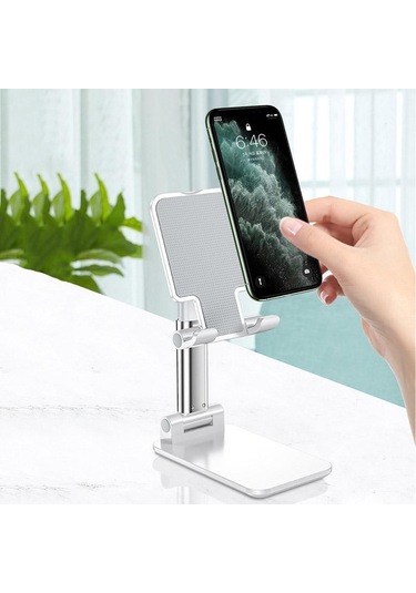 Pembe Vaorlo Taşınabilir Katlanabilir Telefon Tutucu Kaymaz Standı İphone 11 12pro Katlama Masa Tutucu Ipad Xiaomi Huawei Samsung Uyumlu Tablet