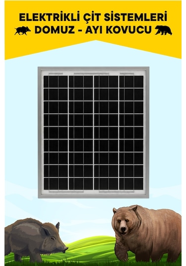 Atlas Elektrikli Çit 25w Güneş Paneli