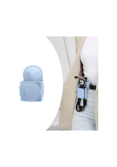 Suntek Stetoskop Kalça Tutucu Taşınabilir Düzenleyici Pu Deri Açık Mavi