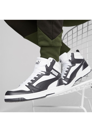 Puma Rebound V6 Bilekli Unısex Spor Ayakkabı 39232601 Beyaz - Siyah
