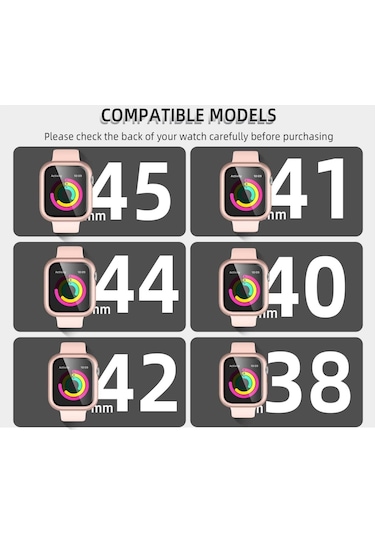 Springsun iOS Uyumlu Watch 36925 Nesil 42mm Serisi İçin 3 Adet Saat Kılıfı Ekran Akıllı Saat (İthalatçı Garantili)