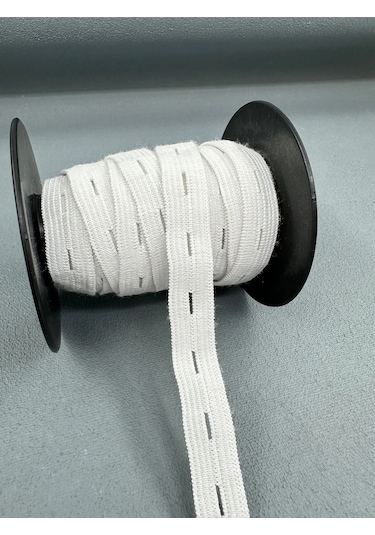 1.5 Cm Örme İlikli Lastik-beyaz-5 Metre