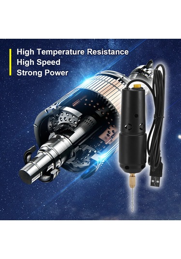 Xindoker "10 Parça Matkap Uçlu Mini Elektrikli Dremel Seti - Takı, Ahşap Ve Reçine İşleri İçin"