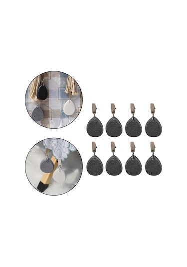 Homyl 8x Masa Örtüsü Ağırlıkları Yemek Masası Bahçe İç Siyah 4 Cm
