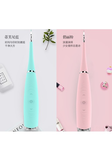 Hfambition Evde Kullandıkça Diş Bakımı: 3. Nesil Elektrikli Diş Temizleyici - Kara Sarı Diş Taşı Ve Plak Kaldırıcı - Siyah Diğer