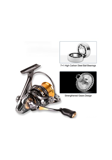 Ranyeek Hk1500 Çift Renkli Metal Makaralı Olta Makinesi - 8kg Sürtünme, 7+1 Bilye