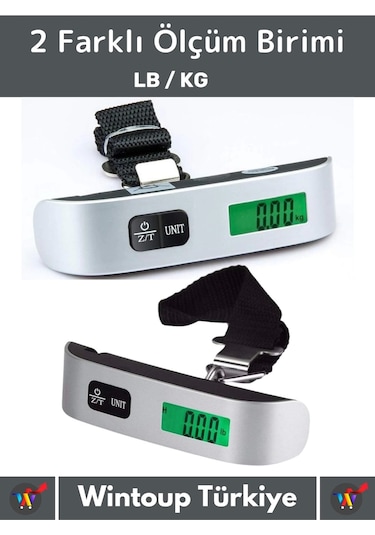 Premium Taşınabilir Seyahat Bavul Ağırlık Tartı Dijital Lcd Ekran Kompakt Bagaj Tartısı Max 50 Kg Çok Renkli