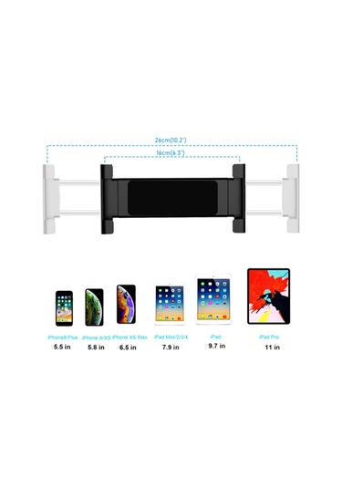 Masa Üstü 360 Derece Ayarlanabilir Tablet Tutucu Telefon Standı 6.3 - 11 İnç Masaüstü Tablet - 9065334669249ynt