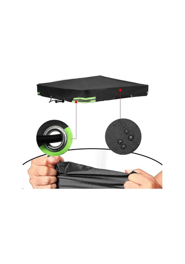 Padalink Süper Dayanıklı Siyah Tır Çekici Örtüsü, Oxford Kumaş+pvc, Su Geçirmez, Güneş Koruyucu, Yeniği Ve Köşelerde Güçlendirme, Yansıtıcı Şeritler, Evrensel Uyumlu