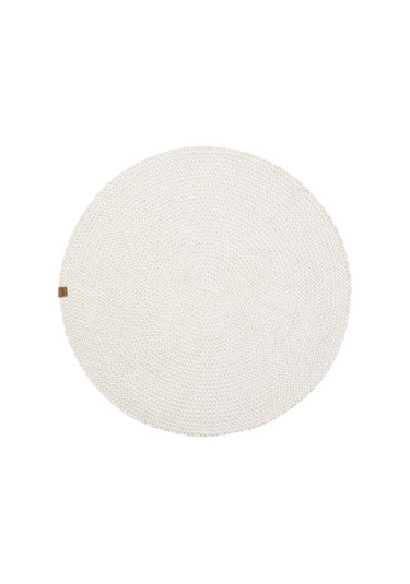 Cool Halı Glenn 615 Beyaz Banyo Halısı Yuvarlak Hol Halısı Hasır Dokulu Banyo Paspası Mutfak Halısı