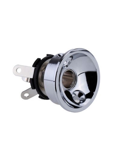 Reedark Telecaster Gitarı İçin 6.35mm Metal Çıkış Soketi Seti - Kaliteli Bakır Ve Demir, Dayanıklı, Gümüş Renkli Vidalarla