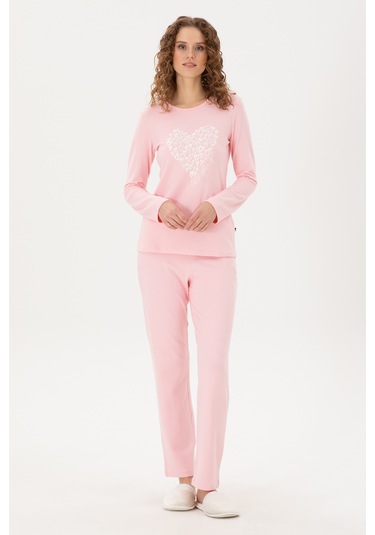 U.s. Polo Assn. Kadın Pembe Pijama Takım 50303414-vr041 Pembe