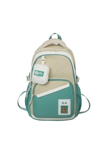 Ortaokul Lise Öğrencileri Için Büyük Kapasiteli Hafif Sırt Çantası Ppw7ks Yeşil